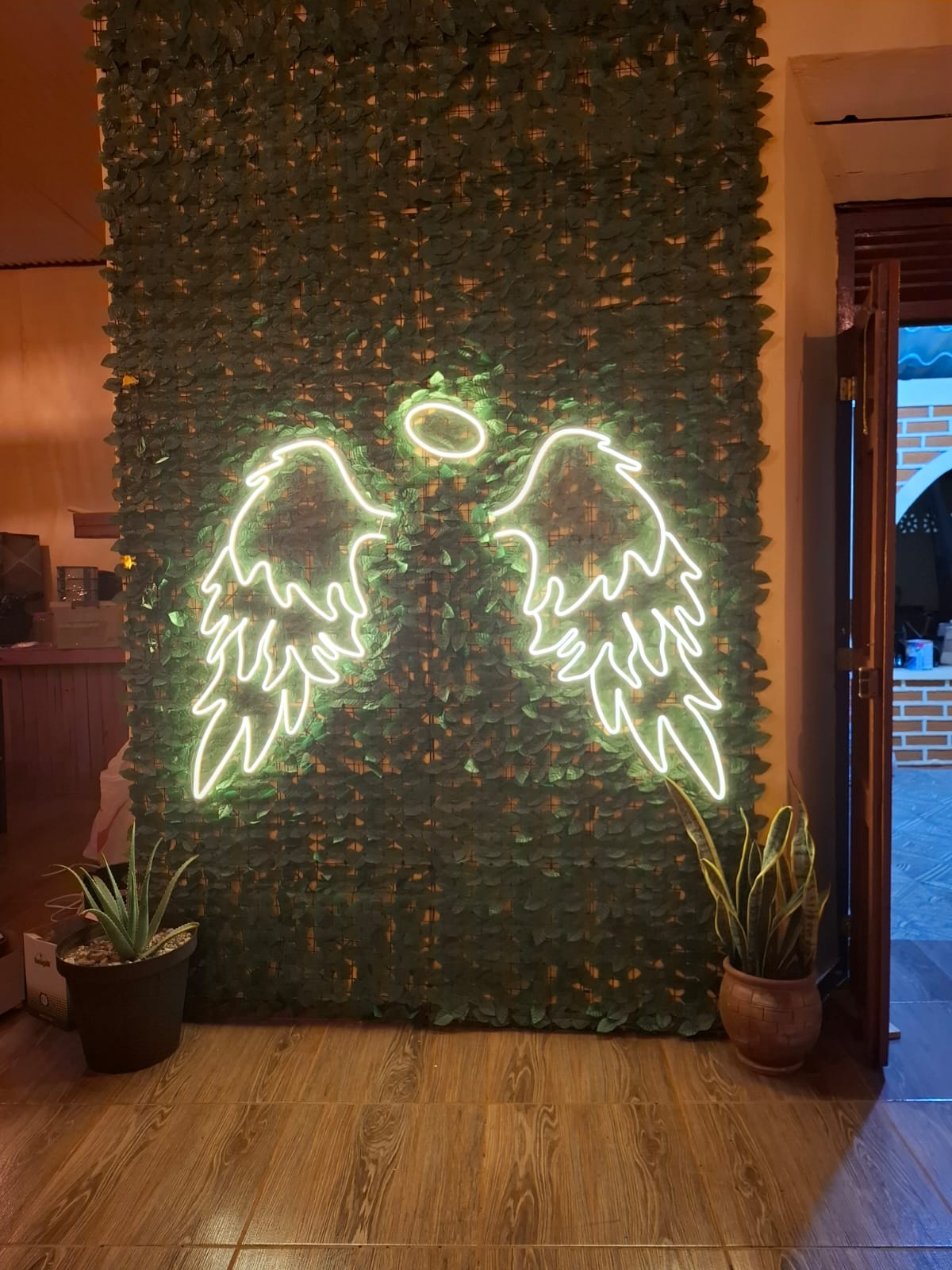 Pared con decoración